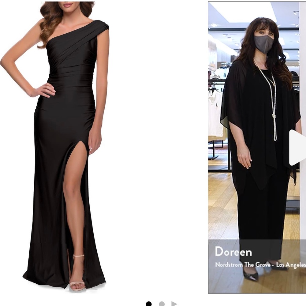 La Femme off the shoulder gown